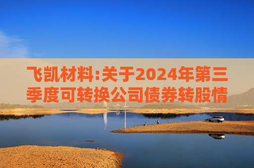 飞凯材料:关于2024年第三季度可转换公司债券转股情况公告