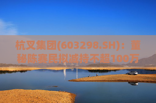 杭叉集团(603298.SH)：董秘陈赛民拟减持不超100万股