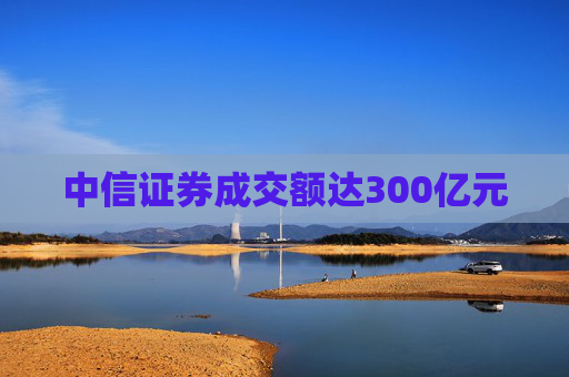 中信证券成交额达300亿元