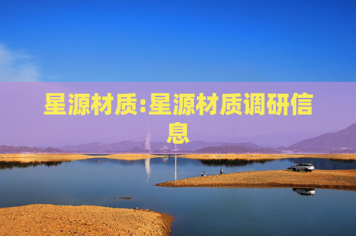 星源材质:星源材质调研信息