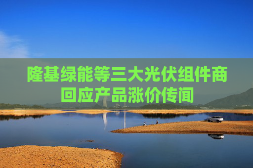 隆基绿能等三大光伏组件商回应产品涨价传闻