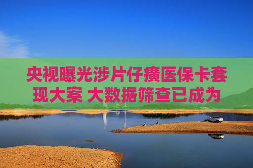 央视曝光涉片仔癀医保卡套现大案 大数据筛查已成为打击骗保重要手段