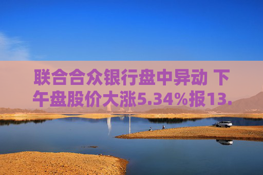 联合合众银行盘中异动 下午盘股价大涨5.34%报13.20美元