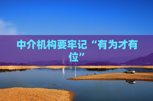 中介机构要牢记“有为才有位”