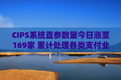 CIPS系统直参数量今日涨至169家 累计处理各类支付业务约600万亿元