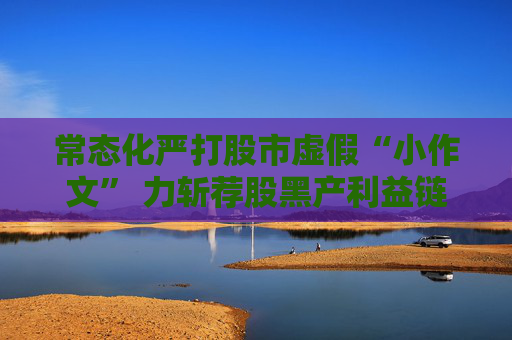 常态化严打股市虚假“小作文” 力斩荐股黑产利益链