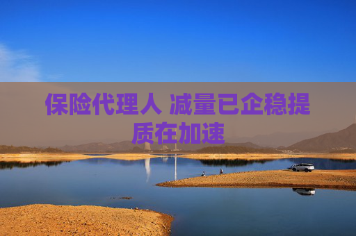 保险代理人 减量已企稳提质在加速