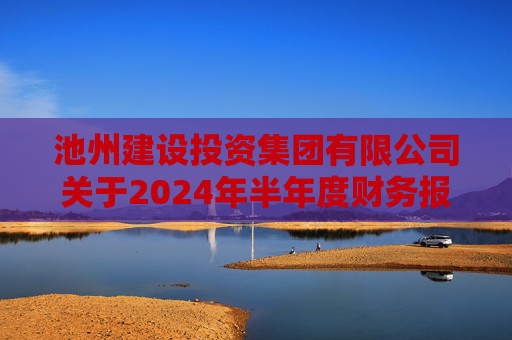 池州建设投资集团有限公司关于2024年半年度财务报告更正的公告