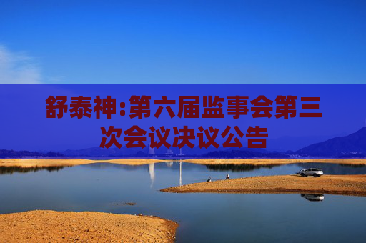 舒泰神:第六届监事会第三次会议决议公告
